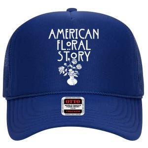 American Floral Story Halloween Florist Funny Horror Parody High Crown Mesh Back Trucker Hat