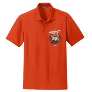 American Football Sport Tournamet Touchdown Mom Dad Gift Dry Zone Grid Polo