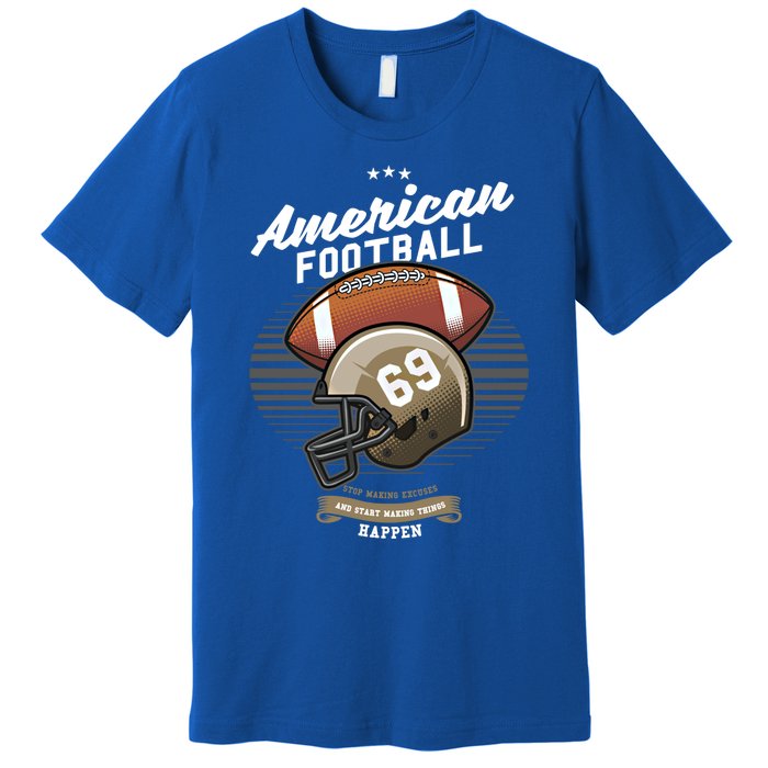 American Football Sport Tournamet Touchdown Mom Dad Gift Premium T-Shirt