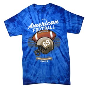 American Football Sport Tournamet Touchdown Mom Dad Gift Tie-Dye T-Shirt