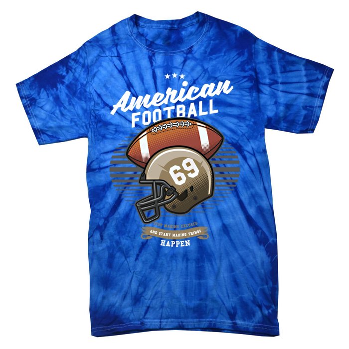 American Football Sport Tournamet Touchdown Mom Dad Gift Tie-Dye T-Shirt