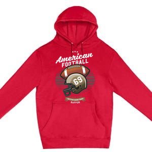 American Football Sport Tournamet Touchdown Mom Dad Gift Premium Pullover Hoodie