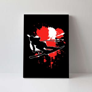 Austria Flag Skier Austrian Alpine Skiing Canvas