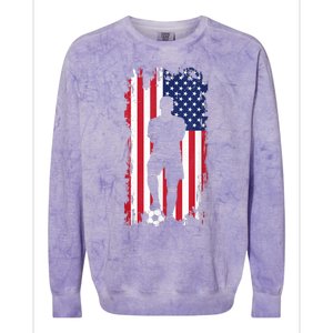 American Flag Soccer Apparel - Soccer Colorblast Crewneck Sweatshirt