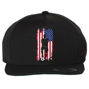 American Flag Soccer Apparel - Soccer Wool Snapback Cap