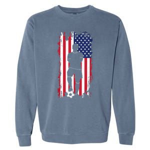 American Flag Soccer Apparel - Soccer Garment-Dyed Sweatshirt