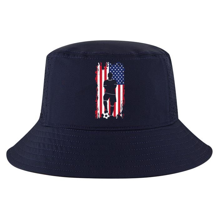 American Flag Soccer Apparel - Soccer Cool Comfort Performance Bucket Hat