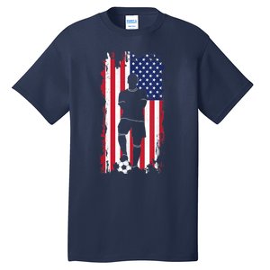 American Flag Soccer Apparel - Soccer Tall T-Shirt