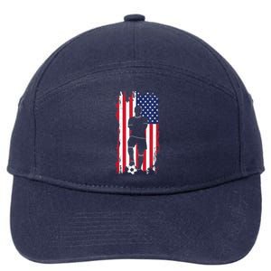 American Flag Soccer Apparel - Soccer 7-Panel Snapback Hat