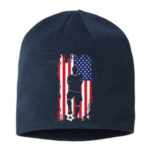 American Flag Soccer Apparel - Soccer Sustainable Beanie