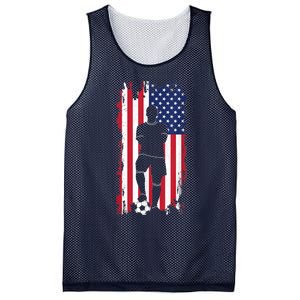 American Flag Soccer Apparel - Soccer Mesh Reversible Basketball Jersey Tank