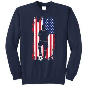 American Flag Soccer Apparel - Soccer Tall Sweatshirt