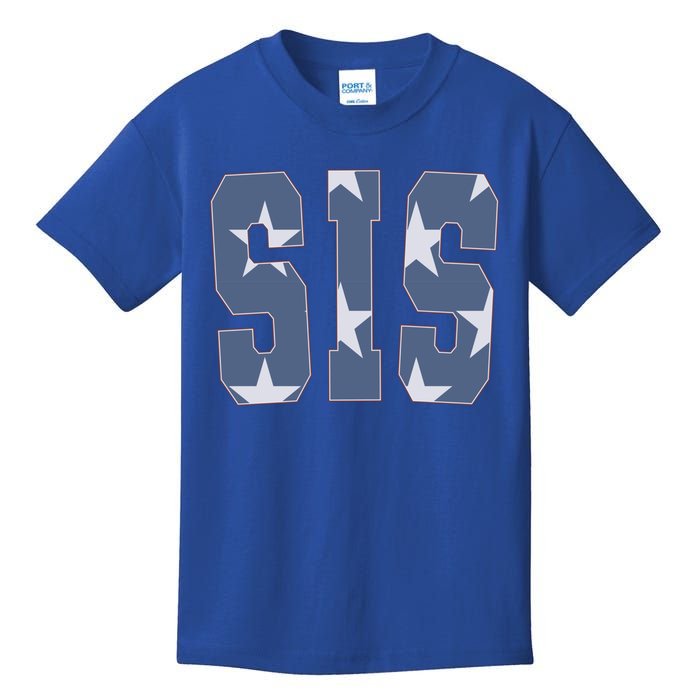 American Flag Sis Matching Family 4th Of July Great Gift Kids T-Shirt