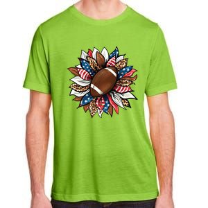 American Football Sunflower Great Gift American Flag Sunflower Gift Adult ChromaSoft Performance T-Shirt