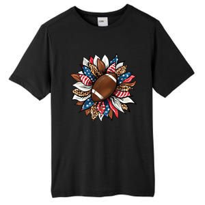 American Football Sunflower Great Gift American Flag Sunflower Gift Tall Fusion ChromaSoft Performance T-Shirt