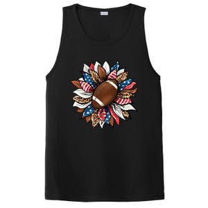 American Football Sunflower Great Gift American Flag Sunflower Gift PosiCharge Competitor Tank