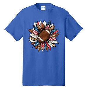 American Football Sunflower Great Gift American Flag Sunflower Gift Tall T-Shirt