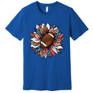 American Football Sunflower Great Gift American Flag Sunflower Gift Premium T-Shirt