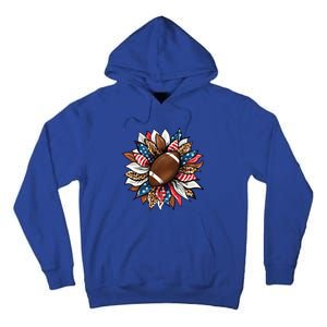 American Football Sunflower Great Gift American Flag Sunflower Gift Tall Hoodie