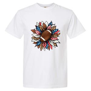 American Football Sunflower Great Gift American Flag Sunflower Gift Garment-Dyed Heavyweight T-Shirt