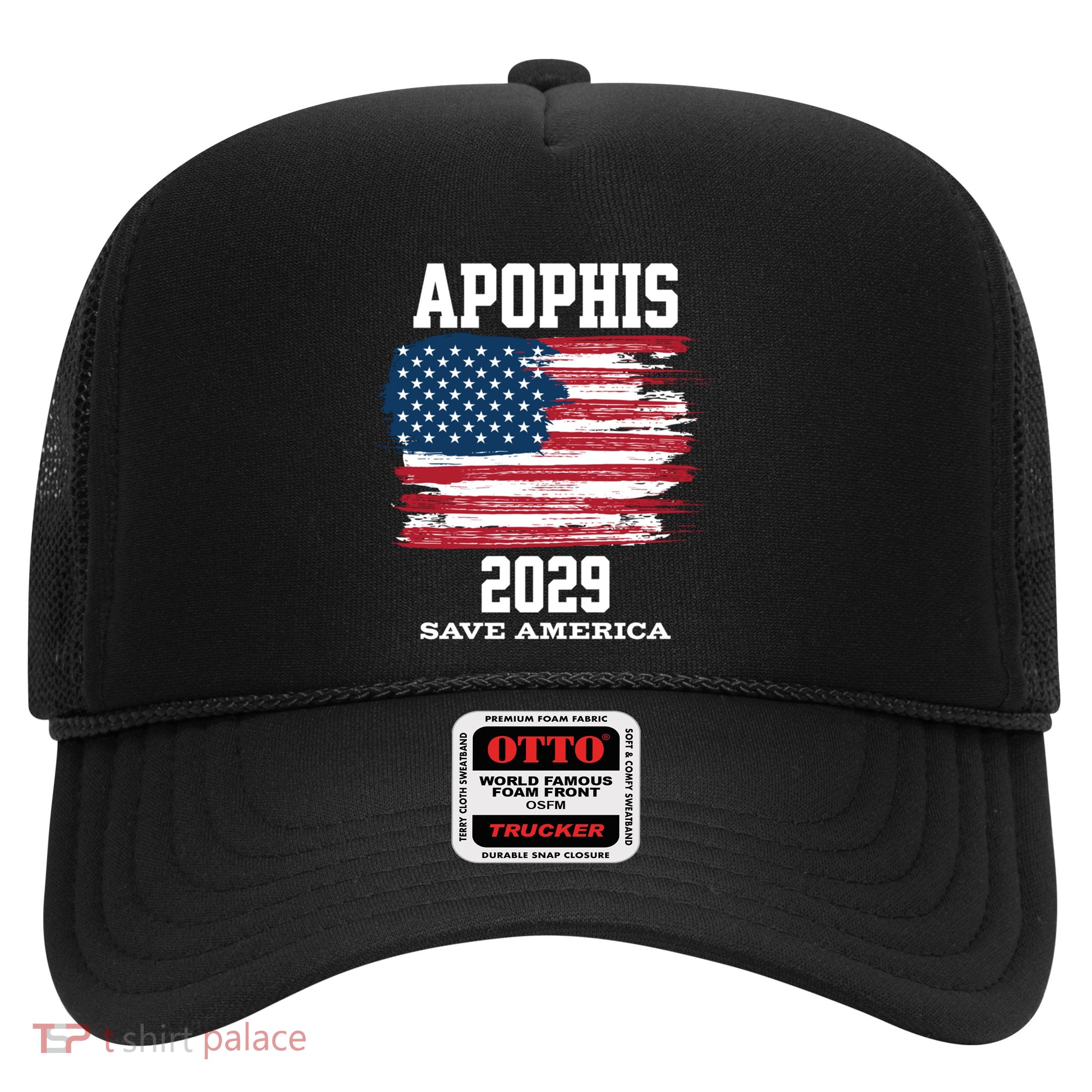 American Flag Save America Asteroid 2029 Apophis Meaningful Gift Trucker Hat