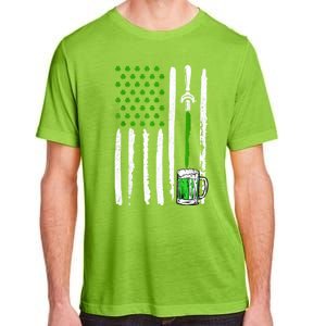 American Flag St Patrick's Day Shamrock Ing Beer Irish Funny Gift Adult ChromaSoft Performance T-Shirt