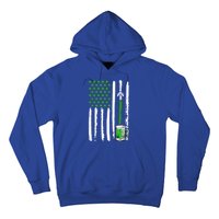 American Flag St Patrick's Day Shamrock Ing Beer Irish Funny Gift Hoodie