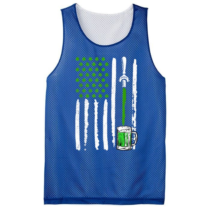 American Flag St Patrick's Day Shamrock Ing Beer Irish Funny Gift Mesh Reversible Basketball Jersey Tank