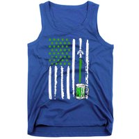 American Flag St Patrick's Day Shamrock Ing Beer Irish Funny Gift Tank Top