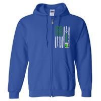 American Flag St Patrick's Day Shamrock Ing Beer Irish Funny Gift Full Zip Hoodie