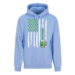 American Flag St Patrick's Day Shamrock Ing Beer Irish Funny Gift Unisex Surf Hoodie