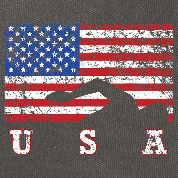 American Flag Swimming USA Gift, Swim Team Cotton Canvas Backpack