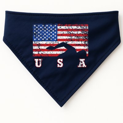 American Flag Swimming USA Gift, Swim Team USA-Made Doggie Bandana