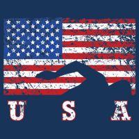 American Flag Swimming USA Gift, Swim Team Kids Hoodie
