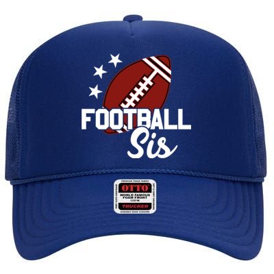 American Football Sis Gift High Crown Mesh Back Trucker Hat