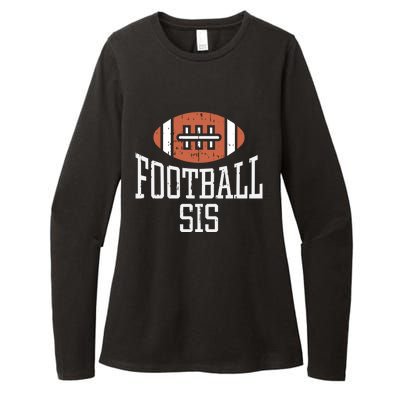 American Football Sis Vintage Gridiron Sports Lover Sister Cool Gift Womens CVC Long Sleeve Shirt