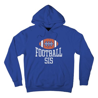 American Football Sis Vintage Gridiron Sports Lover Sister Cool Gift Hoodie