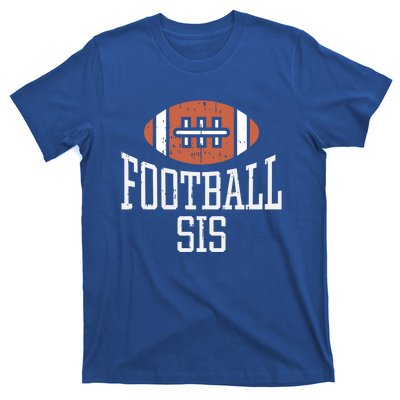 American Football Sis Vintage Gridiron Sports Lover Sister Cool Gift T-Shirt