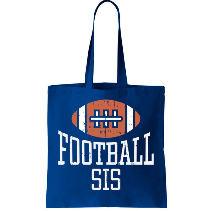 American Football Sis Vintage Gridiron Sports Lover Sister Cool Gift Tote Bag