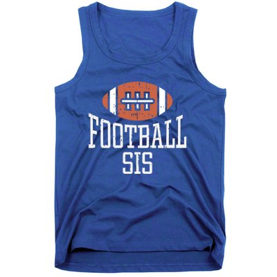 American Football Sis Vintage Gridiron Sports Lover Sister Cool Gift Tank Top