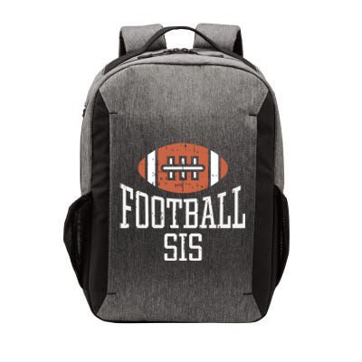 American Football Sis Vintage Gridiron Sports Lover Sister Cool Gift Vector Backpack