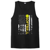 American Flag Softball Team Gift PosiCharge Competitor Tank