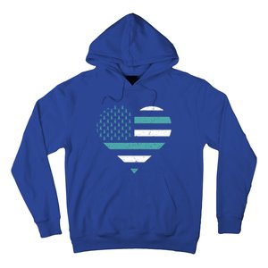 American Flag Sexual Assault Awareness Costume Ribbon Cool Gift Hoodie