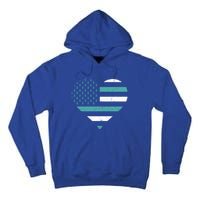 American Flag Sexual Assault Awareness Costume Ribbon Cool Gift Tall Hoodie