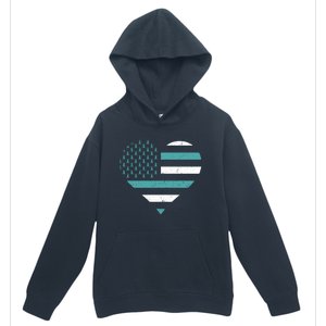 American Flag Sexual Assault Awareness Costume Ribbon Cool Gift Urban Pullover Hoodie