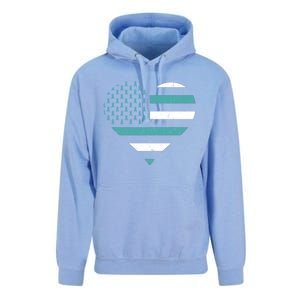 American Flag Sexual Assault Awareness Costume Ribbon Cool Gift Unisex Surf Hoodie