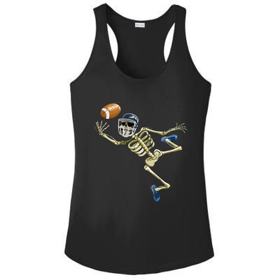 American Football Skeleton Halloween Football Fan Great Gift Ladies PosiCharge Competitor Racerback Tank