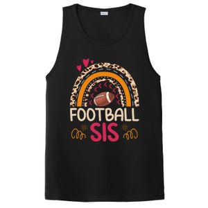 American Football Sis Family Matching Sister Leopard Rainbow Gift PosiCharge Competitor Tank