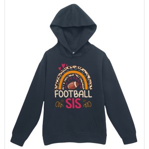 American Football Sis Family Matching Sister Leopard Rainbow Gift Urban Pullover Hoodie