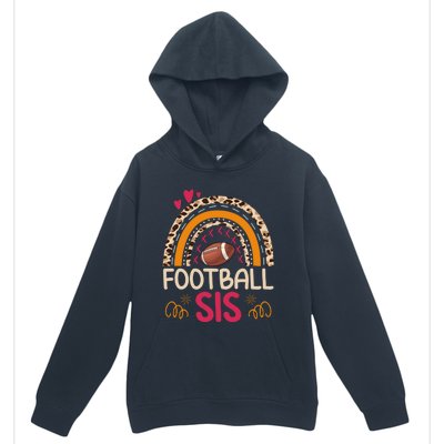 American Football Sis Family Matching Sister Leopard Rainbow Gift Urban Pullover Hoodie